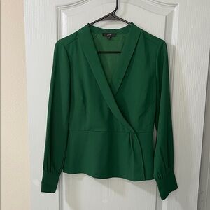 J. Crew Vibrant Green Blouse